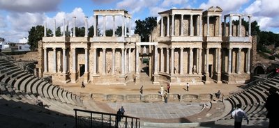 Vista general del teatro romano de Mérida