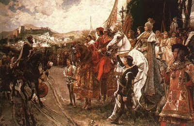 Rendición de la ciudad de Granada por parte de los Reyes Católicos en 1492