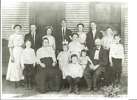 My Great-Grandparents Mayer and their 13 children circa 1910